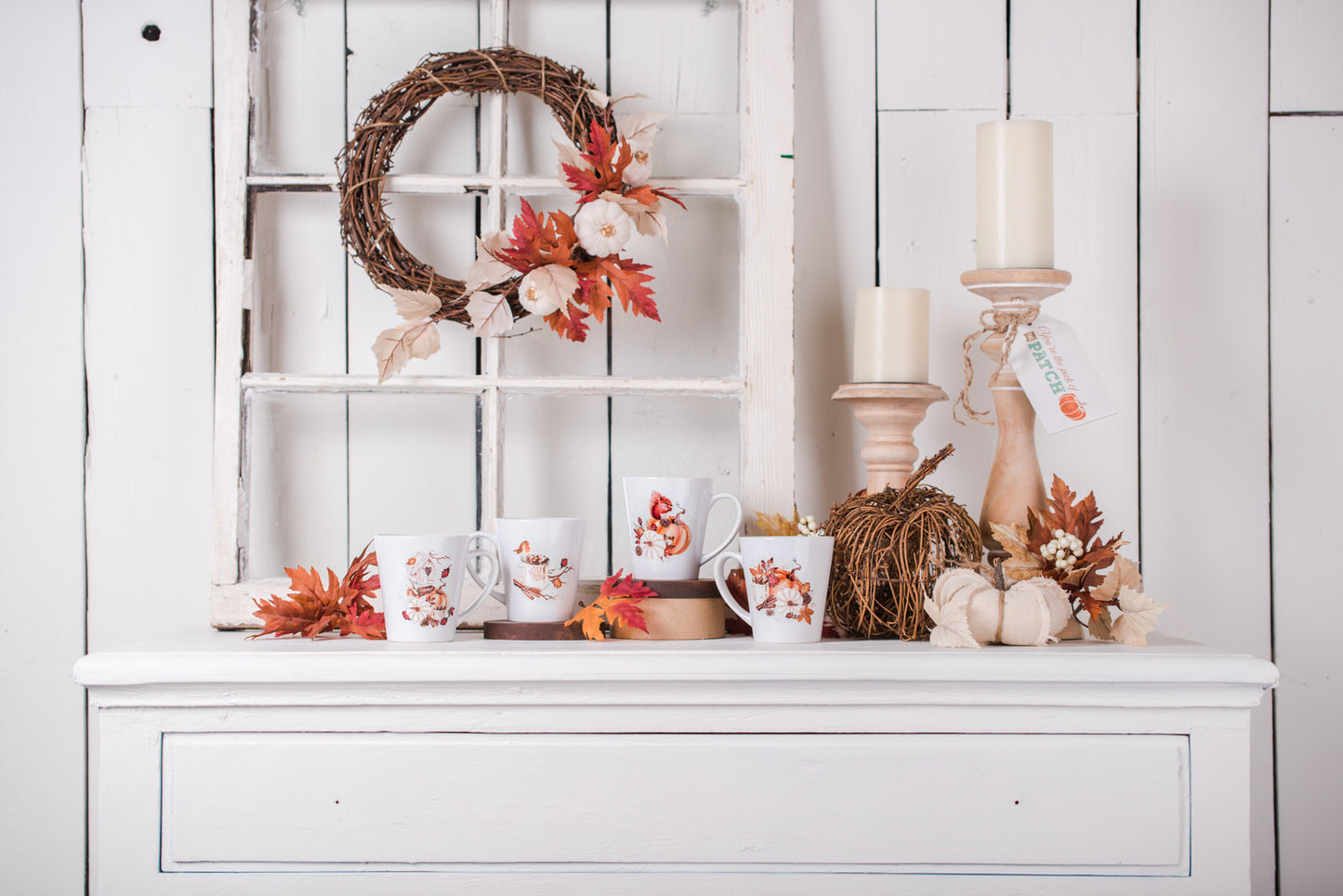 Autumn Blessings Latte Coffee Mugs