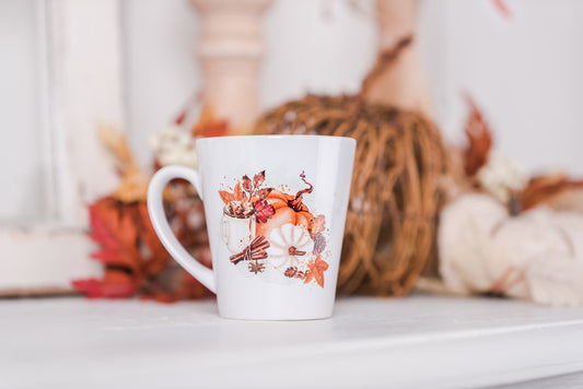 Autumn Blessings Latte Coffee Mugs