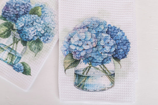 Flower Market Hydrangea Tea Towels