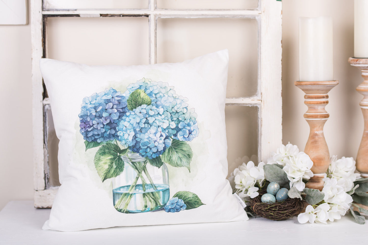 Flower Market Hydrangea Pillow Cover