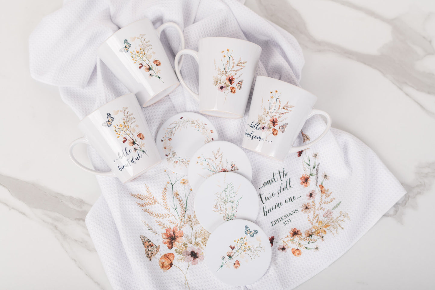 Botanical Cozy Kitchen Gift Set for Two | Christian Gift for Weddings & Anniversaries