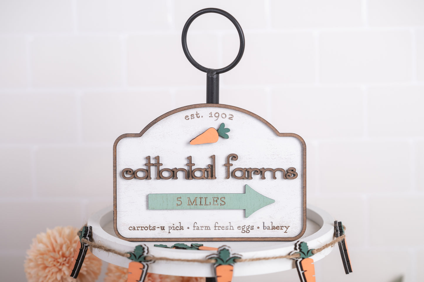 DIY Easter Tiered Tray Kit - Cottontail Farms