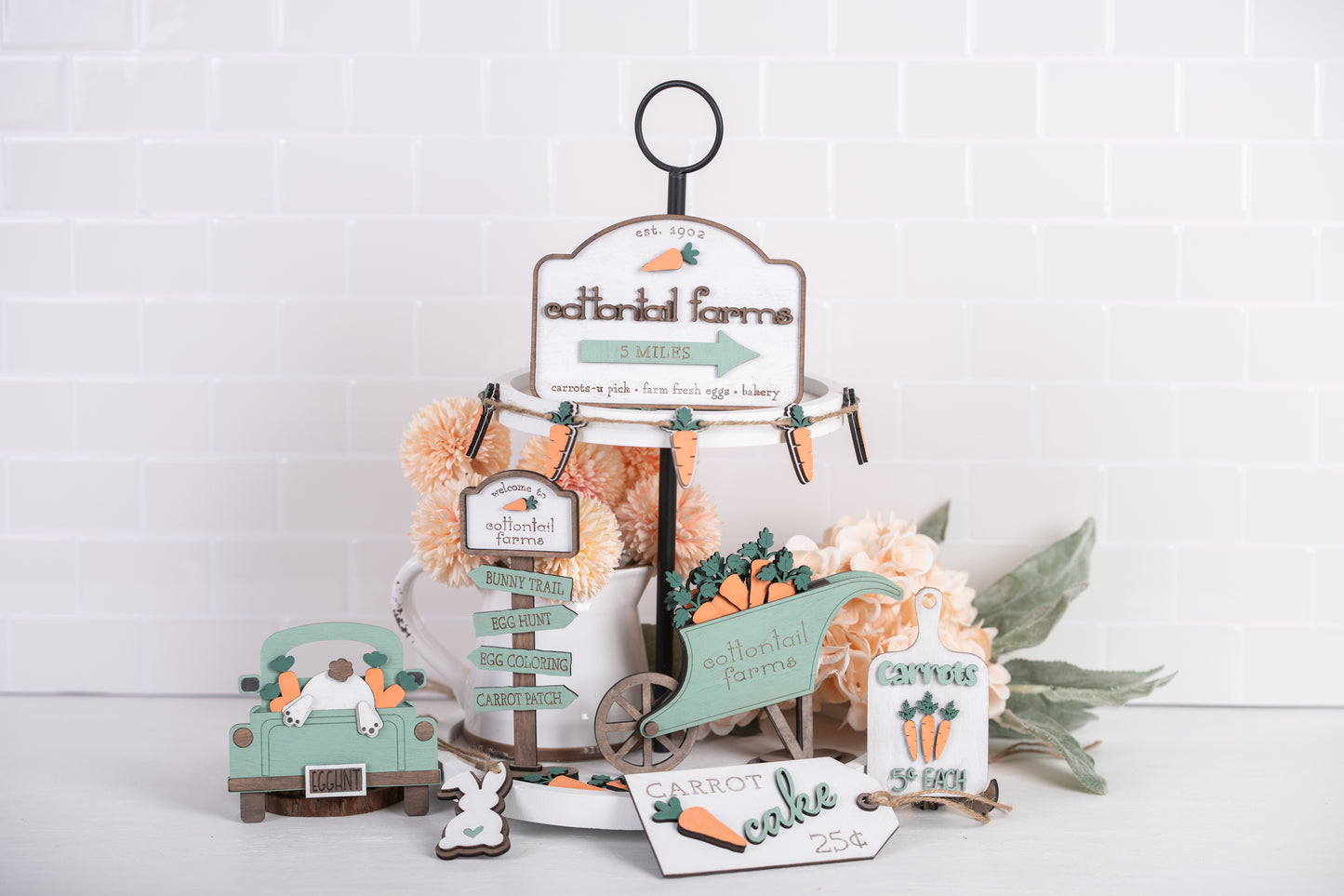 DIY Easter Tiered Tray Kit - Cottontail Farms