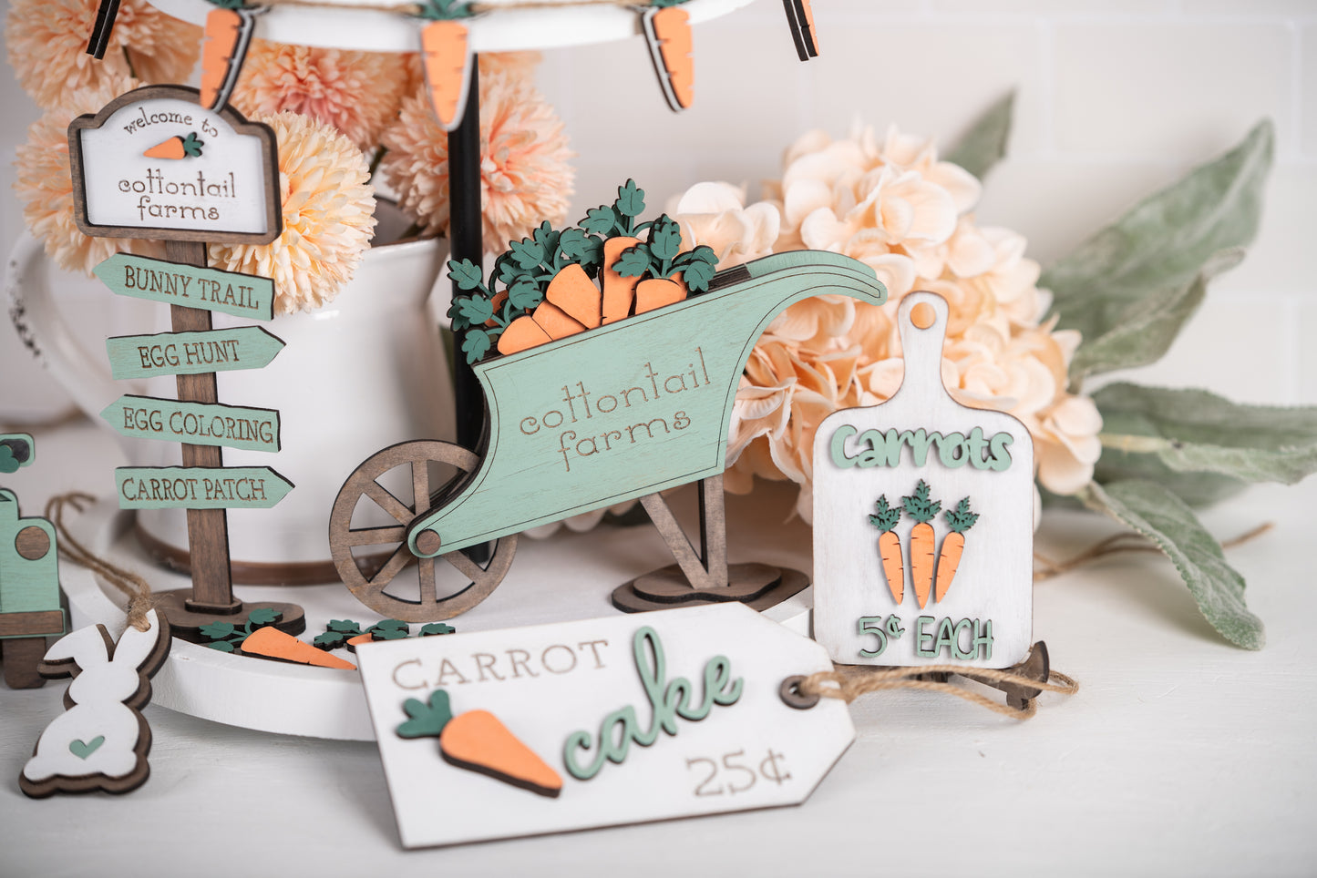 DIY Easter Tiered Tray Kit - Cottontail Farms