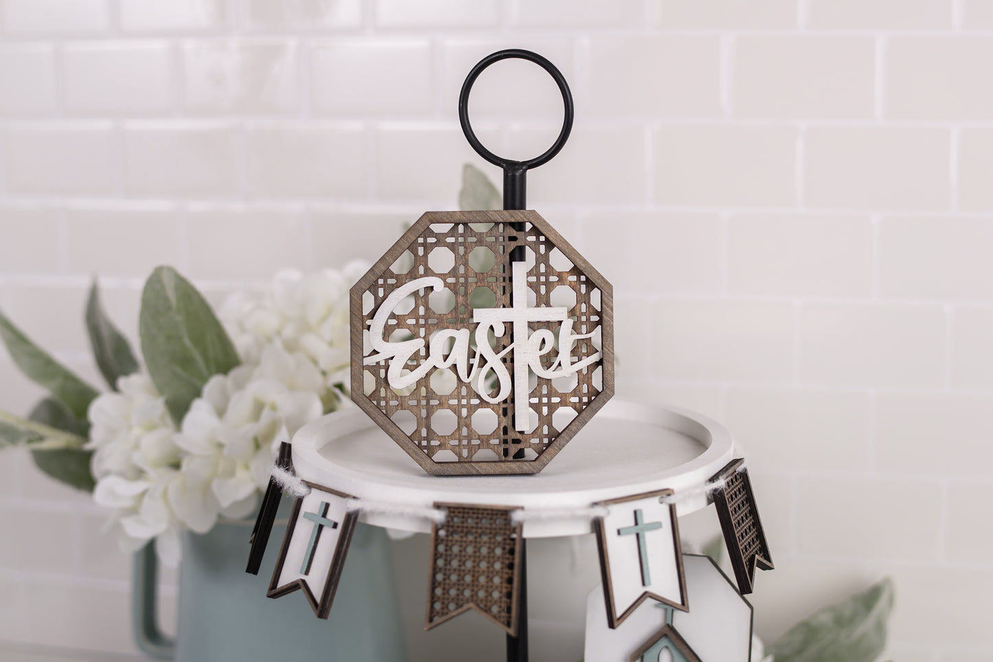 DIY Easter Tiered Tray Kit - Rattan