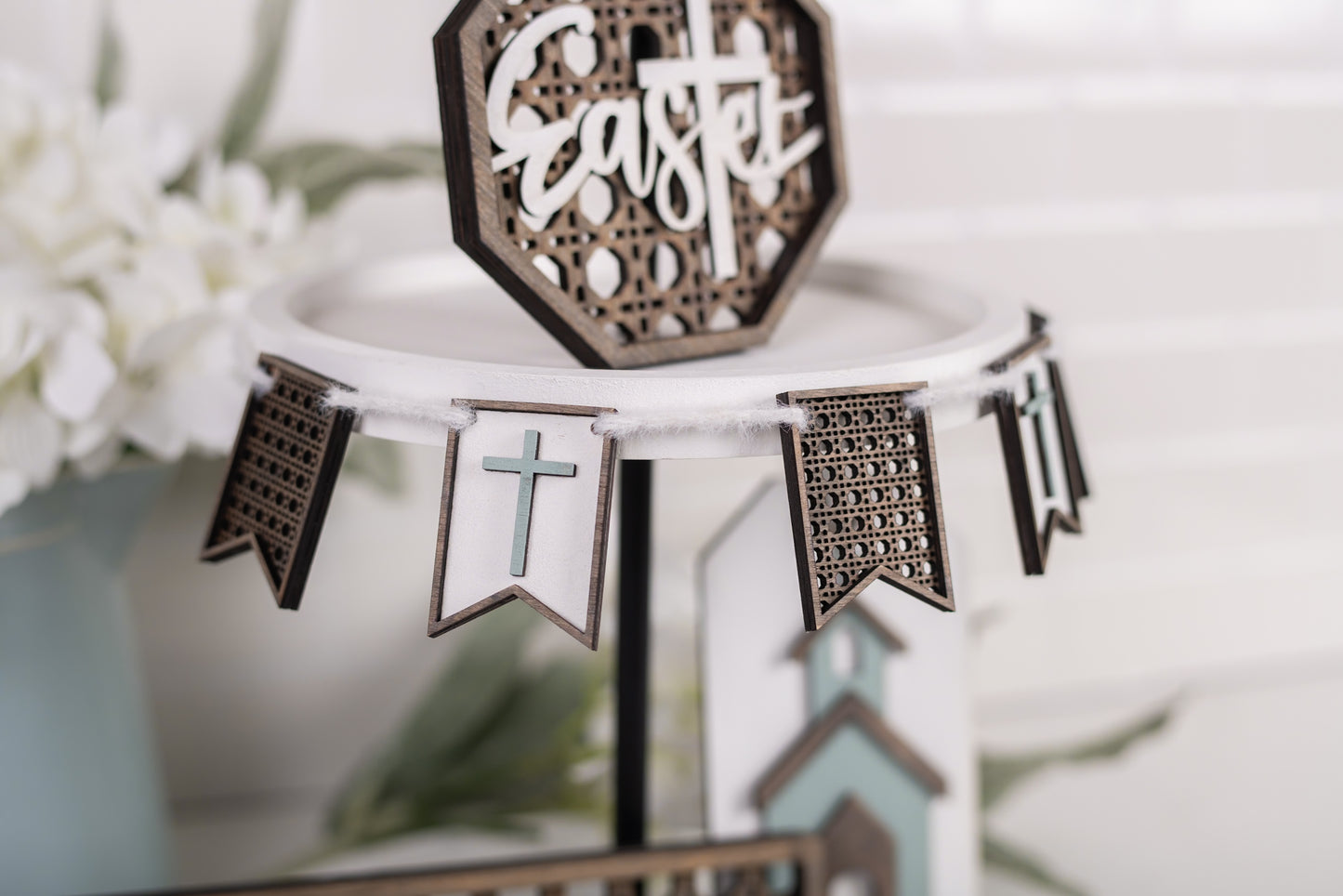 DIY Easter Tiered Tray Kit - Rattan