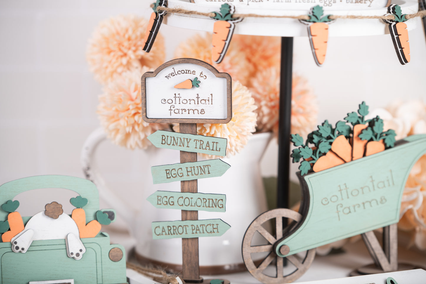 DIY Easter Tiered Tray Kit - Cottontail Farms