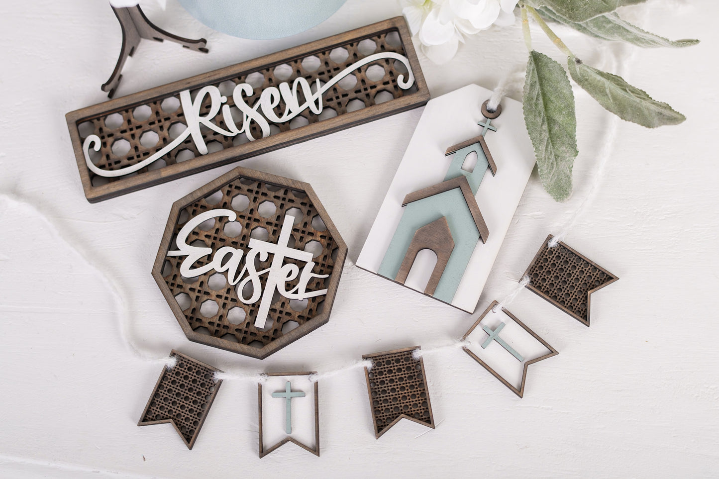 DIY Easter Tiered Tray Kit - Rattan