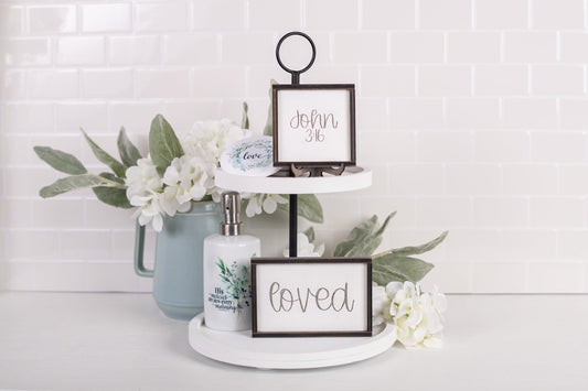 DIY Faith Tiered Tray Kit - John 3:16