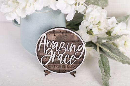 DIY Faith Shelf Sitter Kit - Amazing Grace