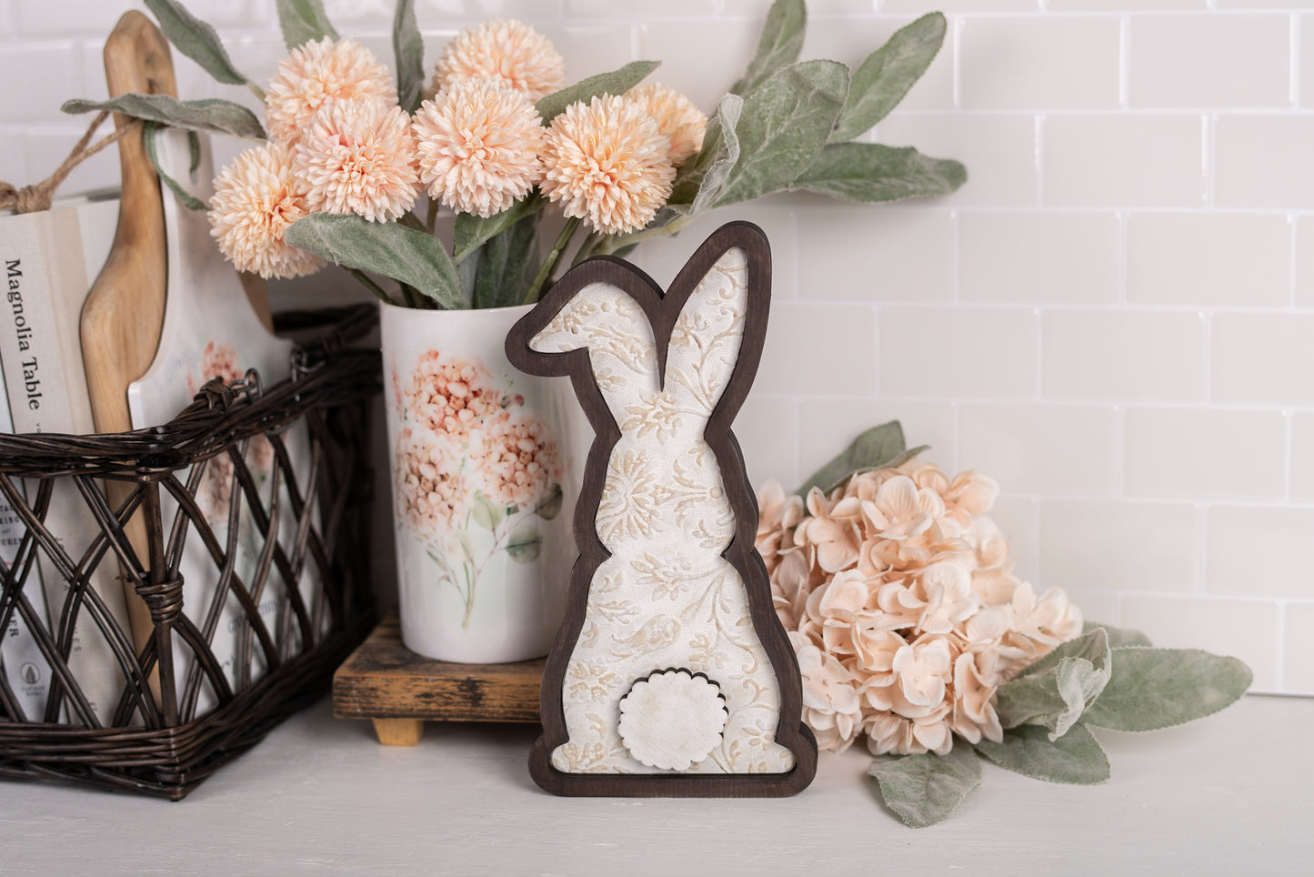 Wooden Bunny Trio