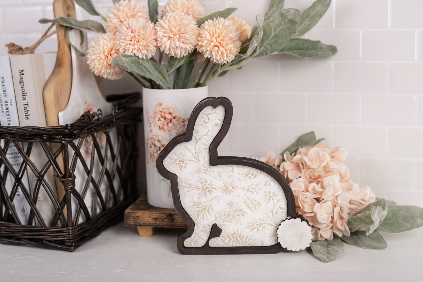 Wooden Bunny Trio