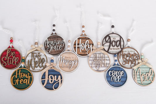 DIY Ornaments - Christmas Hymns