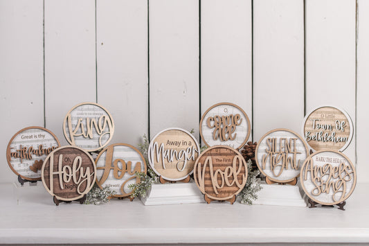 DIY Faith Shelf Sitter Kit - Christmas Hymns