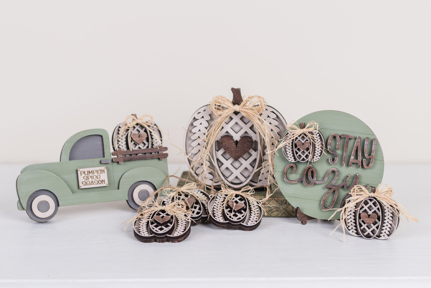 Fall DIY Sweater Pumpkins Tiered Tray Kit