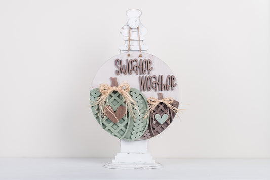 Fall DIY Sweater Pumpkins Door Hanger Kit