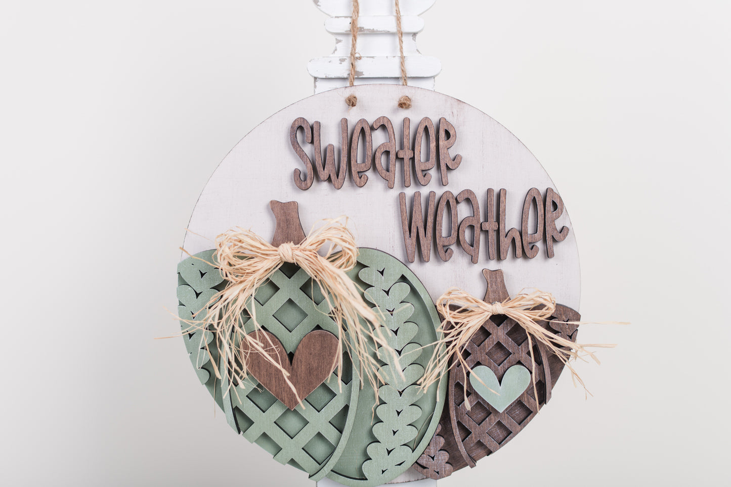 Fall DIY Sweater Pumpkins Door Hanger Kit