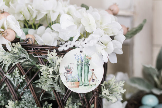 French Lavender - Butterfly Decor Tag