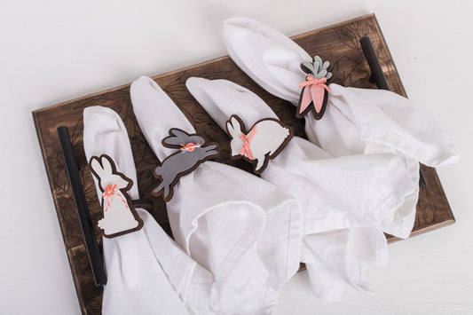 DIY Easter Napkin Ring Kit - Bunnies & Carrots