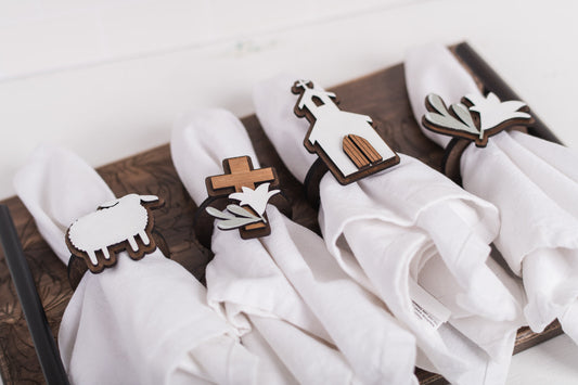 DIY Easter Napkin Ring Kit - He is Risen