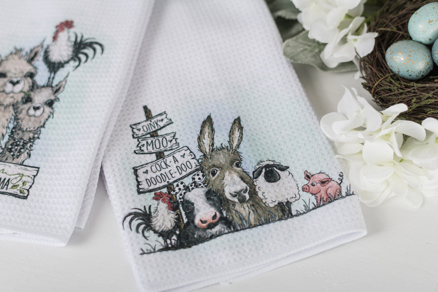 Whimsical Barnyard Tea Towels