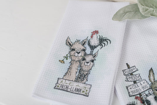 Whimsical Barnyard Tea Towels