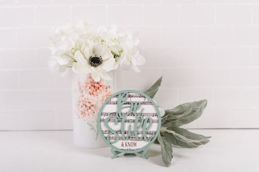 DIY Faith Shelf Sitter Kit - Be Still & Know That I Am God