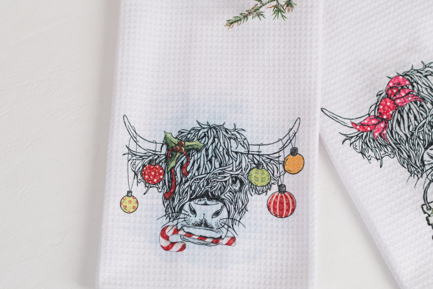 Whimsical Barnyard Christmas Tea Towels