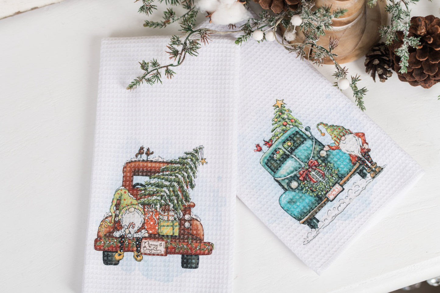 Whimsical Christmas Tea Towel