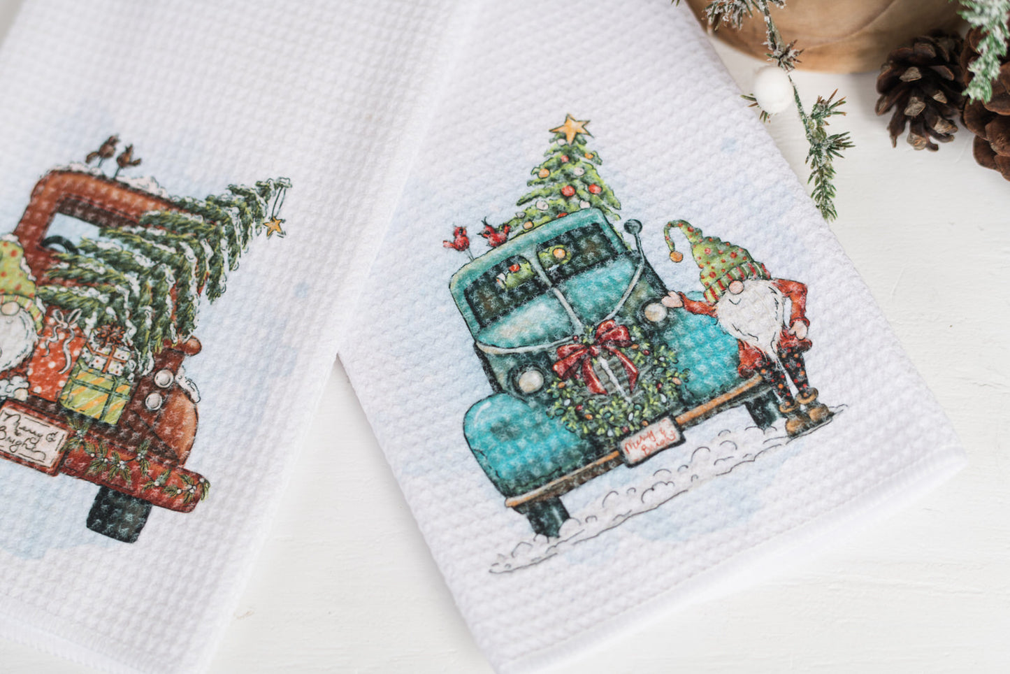 Whimsical Christmas Tea Towel
