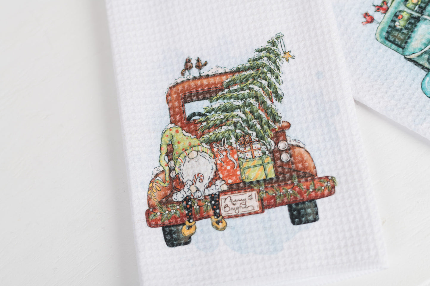 Whimsical Christmas Tea Towel