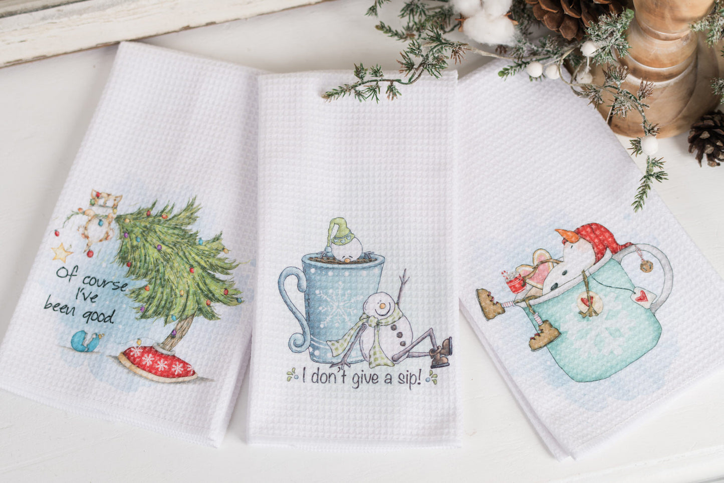 Whimsical Christmas Tea Towel