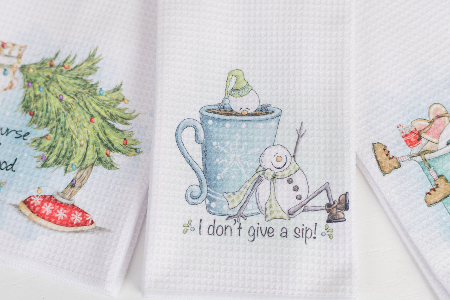 Whimsical Christmas Tea Towel