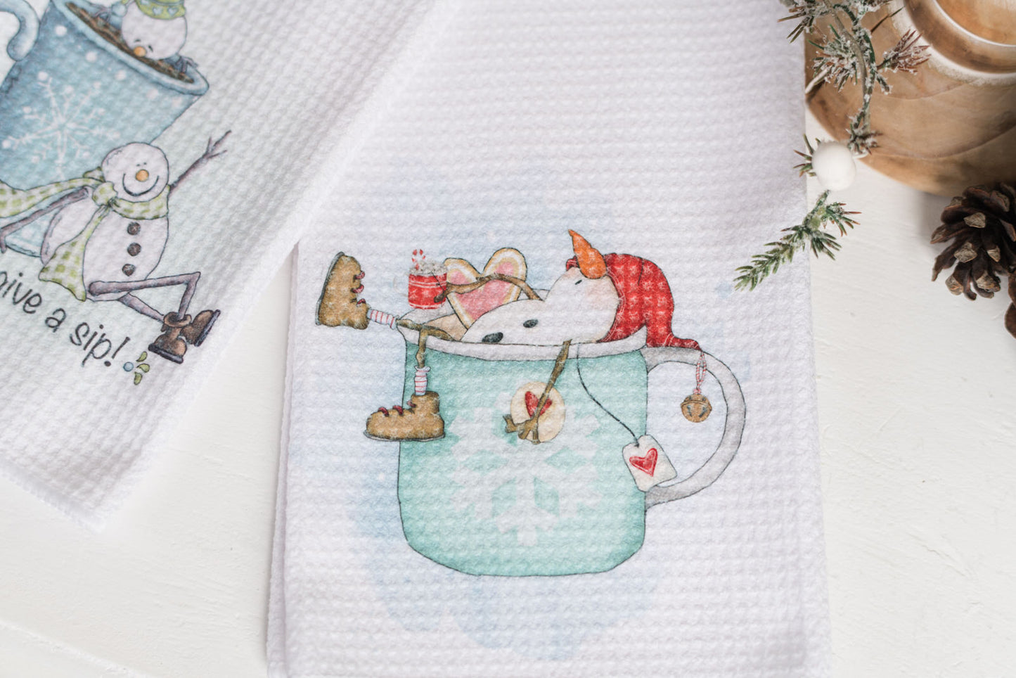 Whimsical Christmas Tea Towel