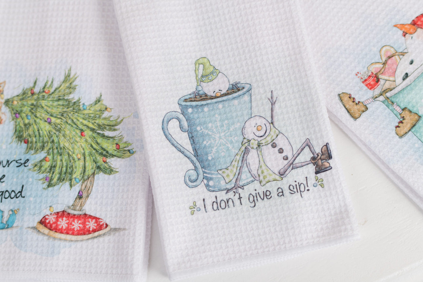 Whimsical Christmas Tea Towel