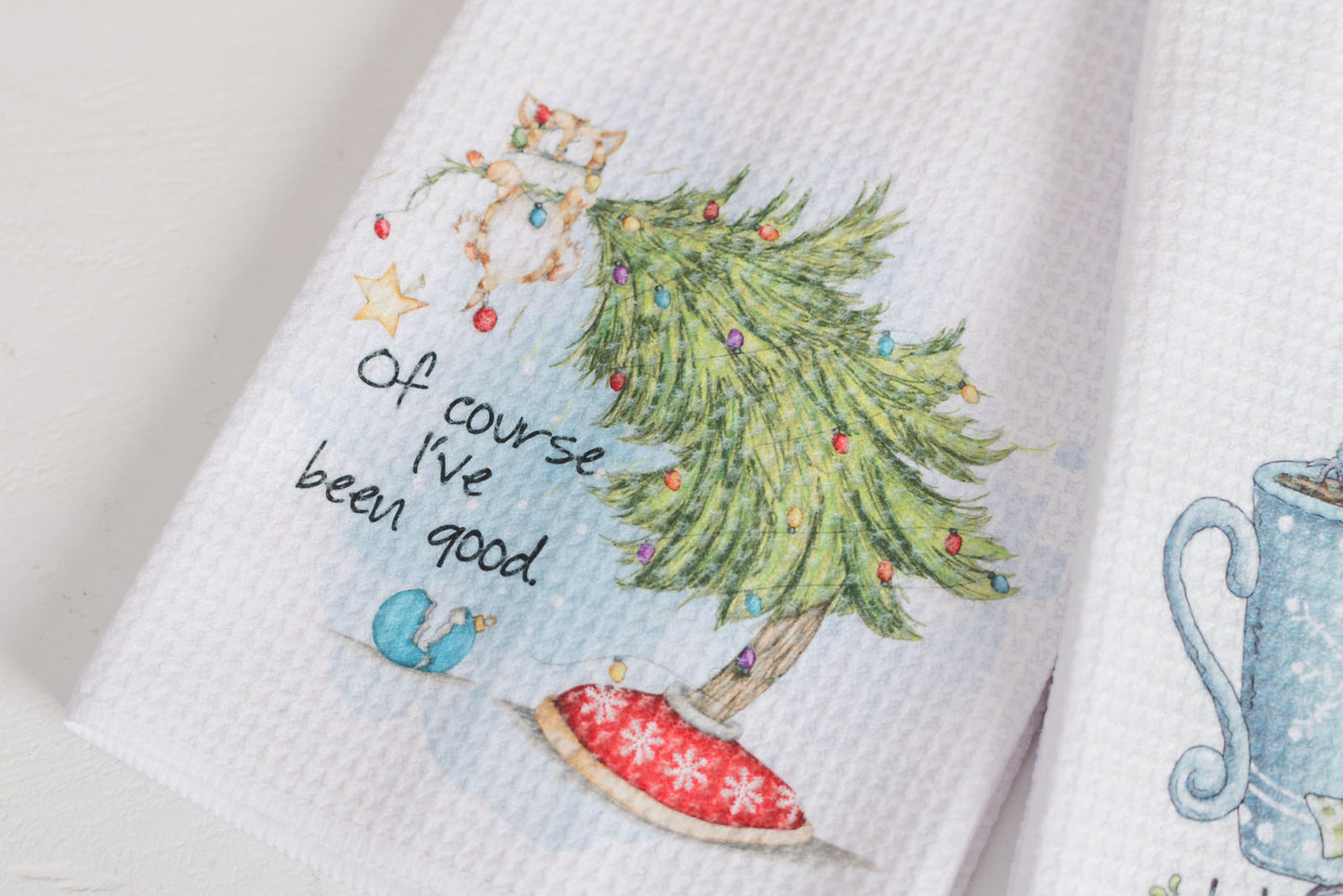 Whimsical Christmas Tea Towel