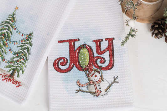 Whimsical Christmas Tea Towel