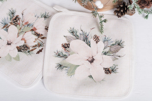 Magnolia Christmas Pot Holders