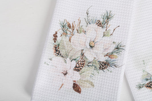 Magnolia Christmas Tea Towels