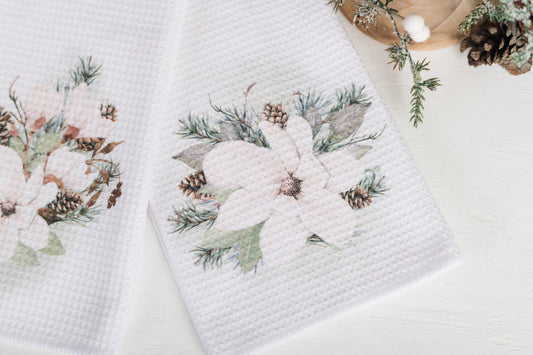 Magnolia Christmas Tea Towels