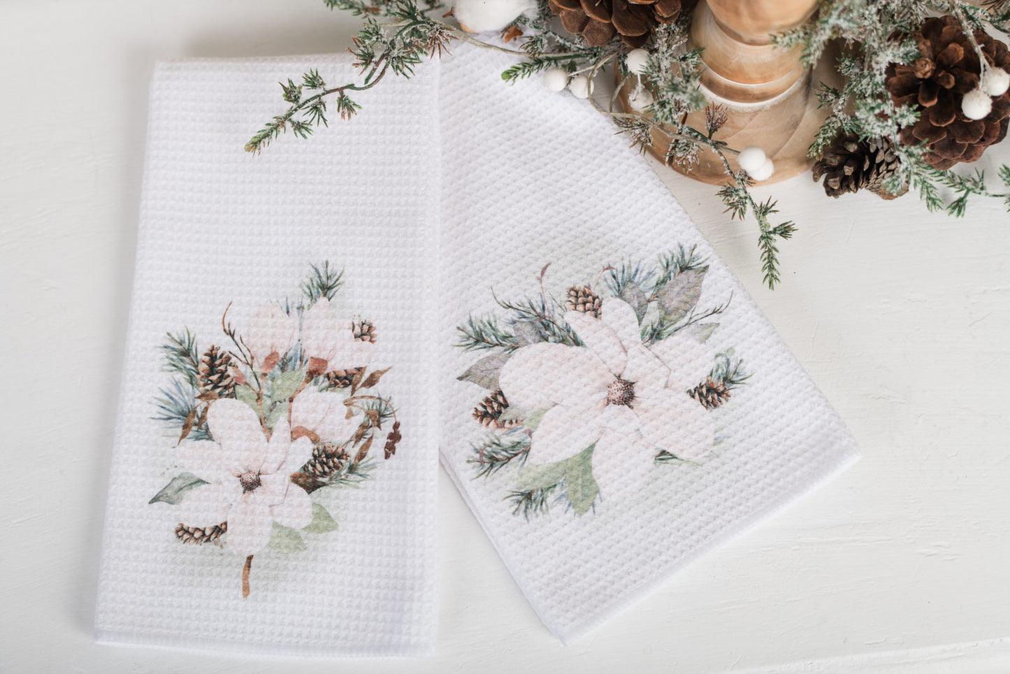 Magnolia Christmas Tea Towels