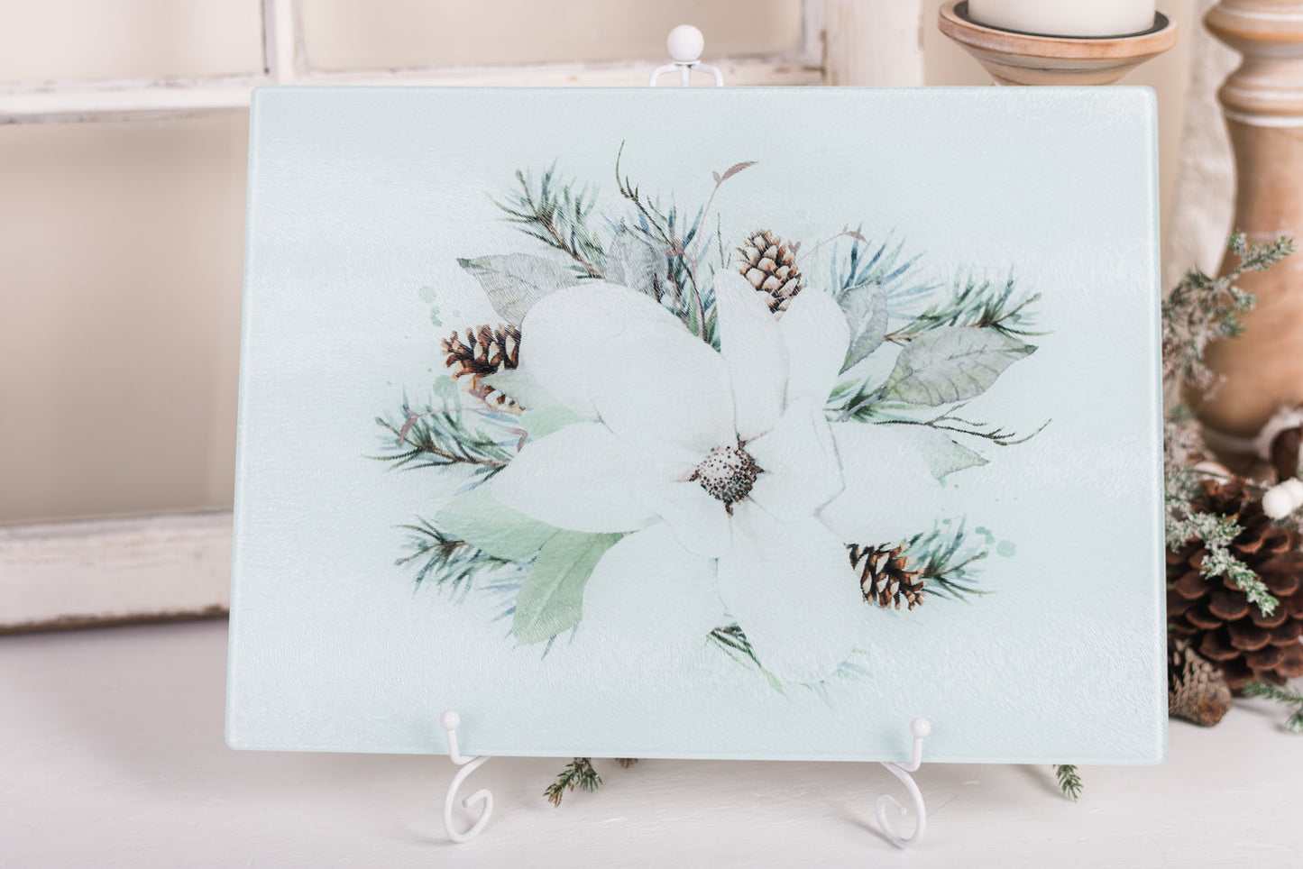 Magnolia Christmas Cutting Board