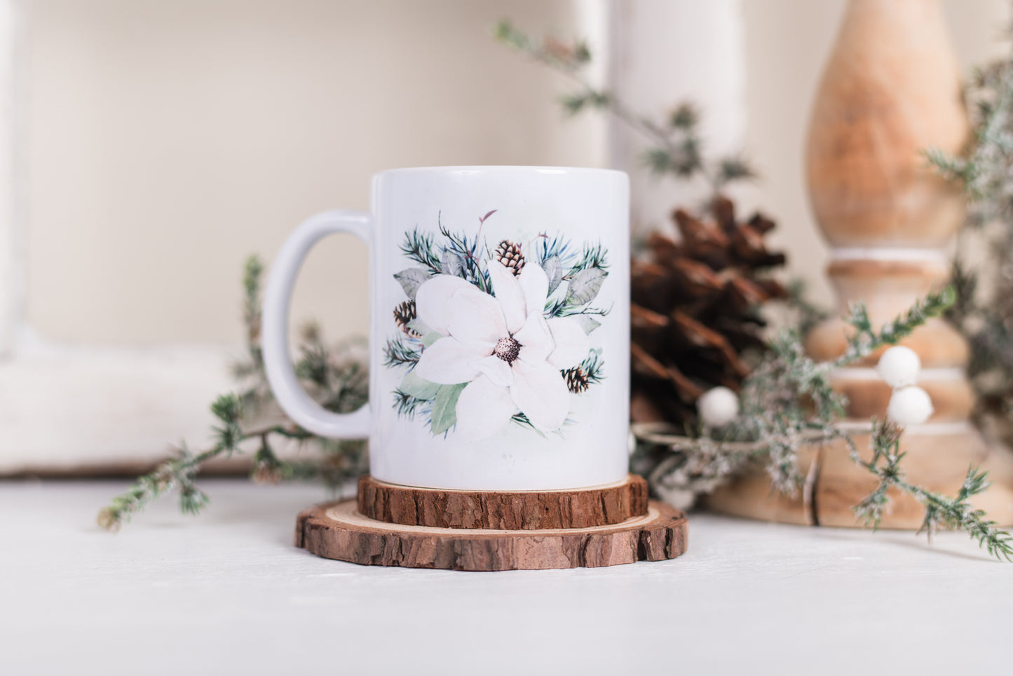 Magnolia Christmas Coffee Mugs