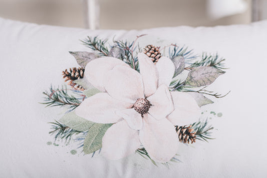 Magnolia Christmas Pillow Cover