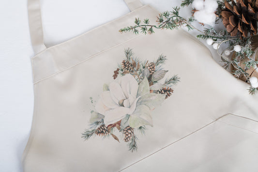 Magnolia Christmas Apron
