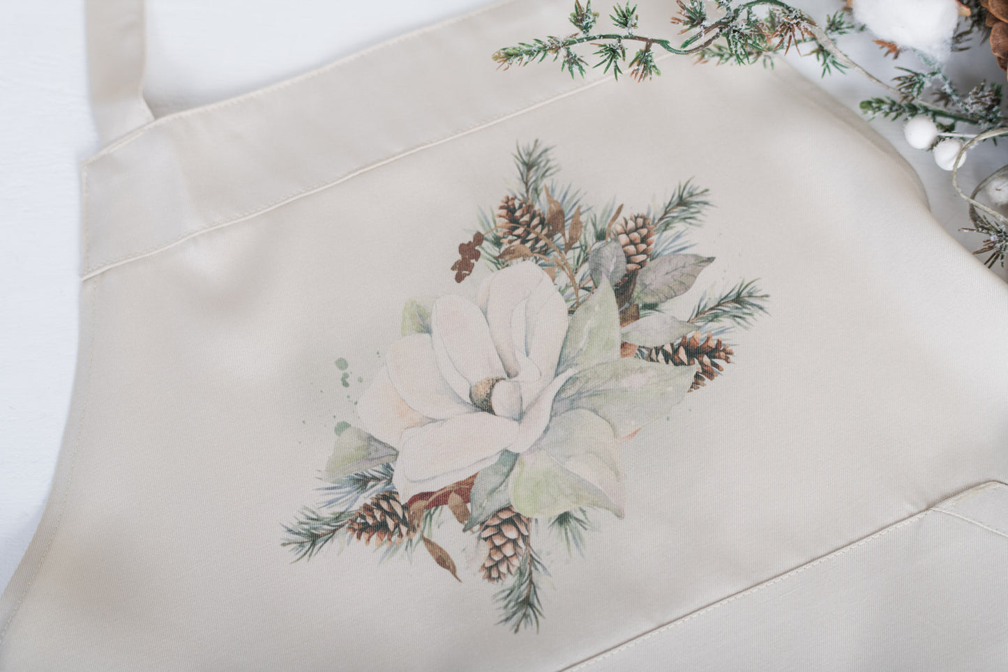 Magnolia Christmas Apron