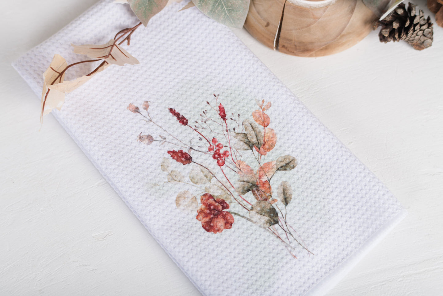 Spicy Floral Tea Towel