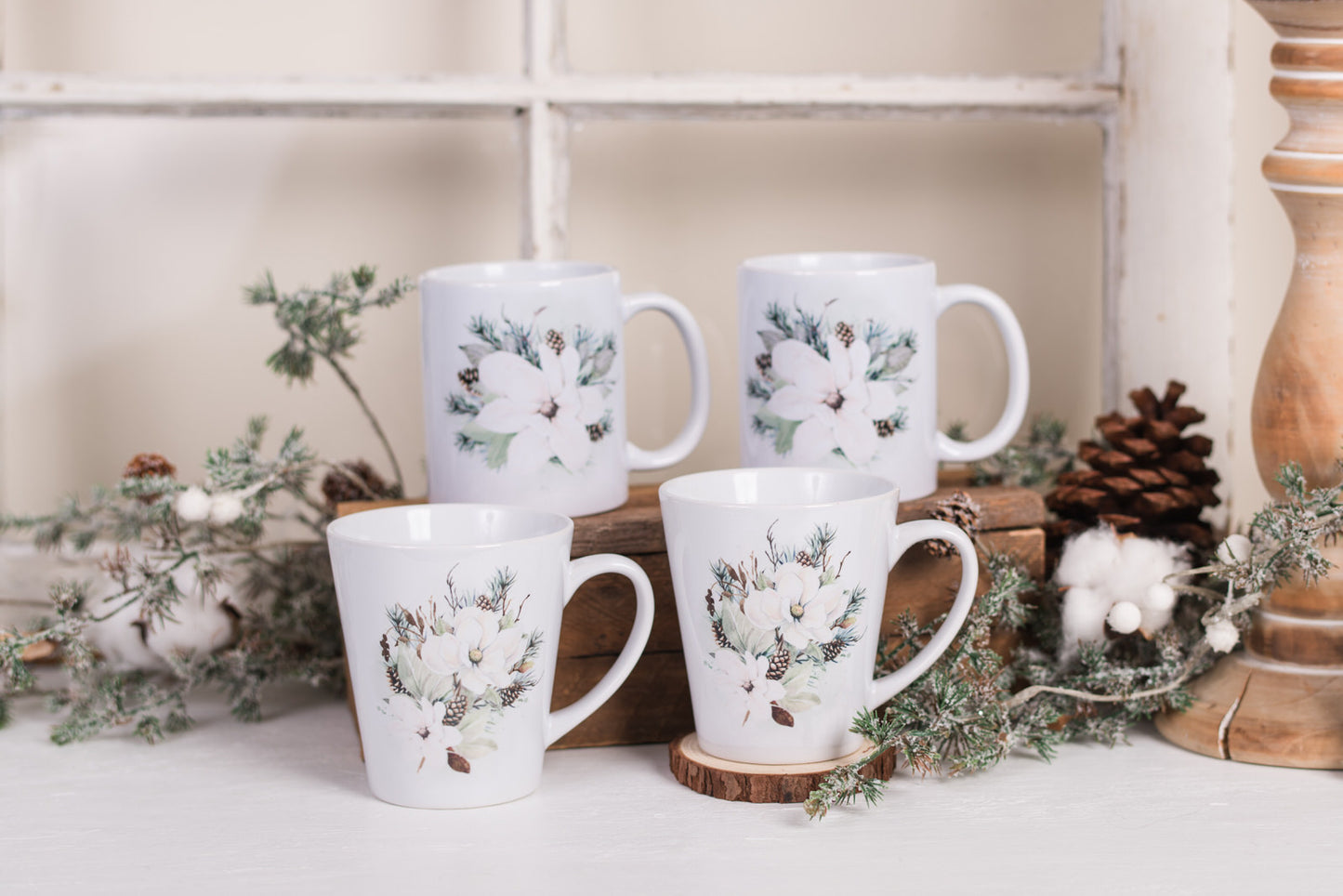 Magnolia Christmas Coffee Mugs