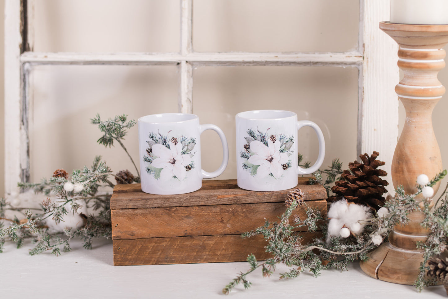 Magnolia Christmas Coffee Mugs