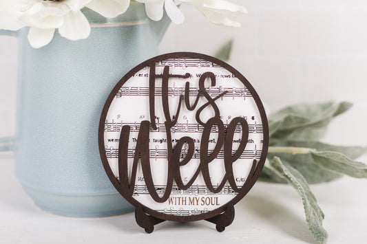 DIY Faith Shelf Sitter Kit - It Is Well With My Soul